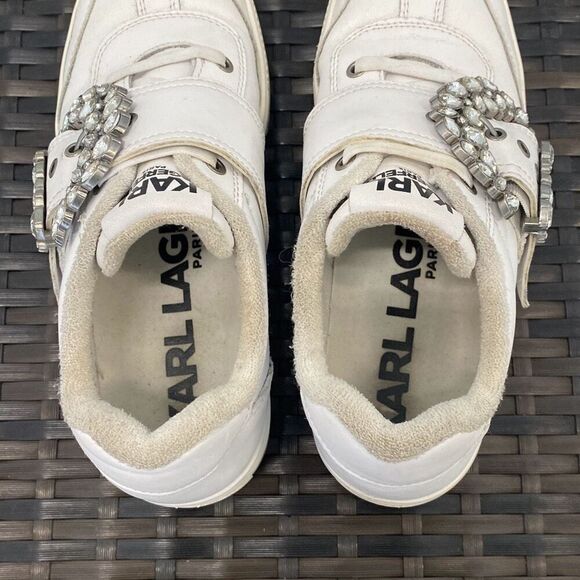 Karl Lagerfield, Paris, buckle retro platform sneakers - Picture 5 of 9